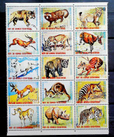 1974-Guinea Equatoriale (MNH=**) Serie 15 Valori Antilope Tigre Orso Rinoceronte - Equatoriaal Guinea