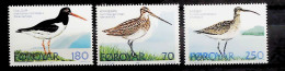 1977-Faeroer (MNH=**) Serie 3 Valori Uccelli - Faroe Islands