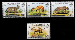 1976-Gambia (MNH=**) Serie 4 Valori WWF Antilope Giaguaro - Gambie (1965-...)