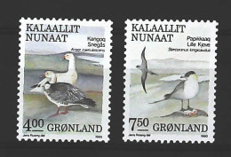 1989-Groenlandia (MNH=**) Uccelli Marini - Unused Stamps