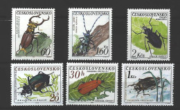 1962-Cecoslovacchia (MNH=**) Serie 6 Valori Insetti - Andere & Zonder Classificatie