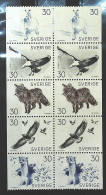 1968-Svezia (MNH=**) 2 Serie Da 5 Valori Accoppiate Animali Selvatici Lupo Aquil - Autres & Non Classés