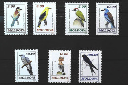 1993-Moldavia (MNH=**) Serie 7 Valori Uccelli - Moldawien (Moldau)