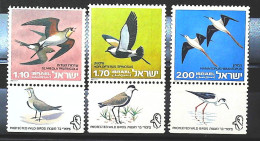 1975-Israele (MNH=**) Serie 3 Valori Con Bandeletta Uccelli - Andere & Zonder Classificatie