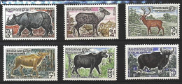 1972-Cambogia (MNH=**) Serie 6 Valori Rinoceronte Bufalo Antilope - Cambodja