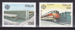 1987/88-Italia (MNH=**) 2 Valori "stazione Ferroviaria Termini,treno ETR 450" - 1946-60: Ungebraucht