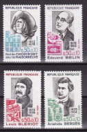 1972-Francia (MNH=**) S.4v."Pro Croce Rossa,personaggi Celebri" - Nuovi