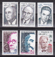 1975-Francia (MNH=**) S.6v."Pro Croce Rossa,personaggi Celebri" - Unused Stamps