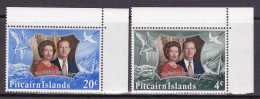 1972-Pitcairn Isole (MNH=**) S.2v."25 Anniversario Nozze D'argento Elisabetta II - Pitcairneilanden