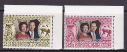 1972-Salomone Isole (MNH=**) S.2v."25 Anniversario Nozze D'argento Elisabetta II - Islas Salomón (1978-...)