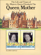 1985-Monserrato (MNH=**) Foglietto S.2v."Anniversary Of The Queen Mother" - Montserrat