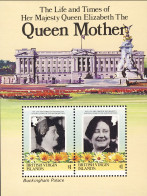 1985-Isole Vergini (MNH=**)foglietto S.2v."Anniversary Of The Queen Mother" - Iles Vièrges Britanniques