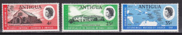 1967-Antigua (MNH=**) S.3v."Edifici Monumenti Carta Geografica" - Antigua And Barbuda (1981-...)