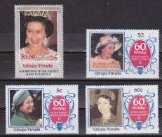 1986-Niutao Tuvalu (MNH=**) S.4v."60° Compleanno Della Regina Elisabetta II" - Tuvalu (fr. Elliceinseln)
