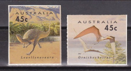 1993-Australia (MNH=**) S.2v."Dinosauri" Self Adesivi - Sonstige & Ohne Zuordnung