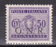 1944-Italia GNR (MNH=**) Segnatasse 50c. Soprastampa Brescia Catalogo Sassone Eu - Ongebruikt