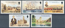 1984-Isola Di Man (MNH=**) S.5v." William Cain Pioniere In Australia" - Man (Ile De)