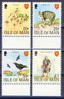 1978-Isola Di Man (MNH=**) S.4v."Flora Fauna Guerriero Vichingo" - Isle Of Man