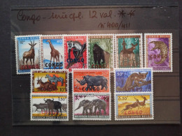 1960-Congo (MNH=**) Serie Completa 12 Valori Animal - Nuovi