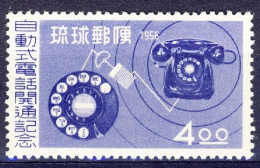 1956-Giappone (MNH=**) S.1v."Telefonia" - Sonstige & Ohne Zuordnung