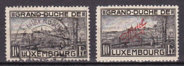 1922-Lussemburgo Due Valori Fr.10 Compreso Servizio (linguellato) - Covers & Documents