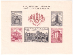 1955-Cecoslovacchia (MNH=**) Foglietto 5 V. Esposizione Filatelica Internazional - Ongebruikt