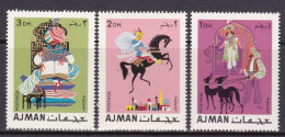1967-Ajman (MNH=**) Tre Valori "Aladino E La Lampada Magica" - Adschman