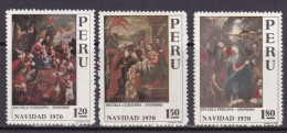 1970-Perù (MNH=**) S.3v."Quadri Natale" - Pérou