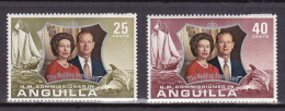1972-Anguilla (MNH=**) S.2v."25 Anniversario Nozze D'argento Elisabetta II" - Anguilla (1968-...)