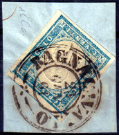 1861 (F=on Piece) BAGNACAVALLO/ * C.2 (20.1) Su Frammento Affrancato C.20 (Sasso - Sardinië