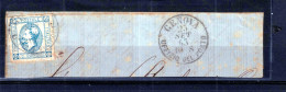 1863 (F=on Piece) GENOVA/UFFIZIO DEL PORTO C.2 (25.9) Su Largo Frammento Affranc - Usati