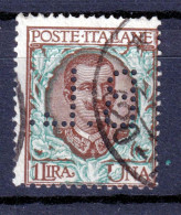 1901 Circa PERFIN B.L. (Banca Lariana) Su Floreale Lire 1 Usato - Afgestempeld
