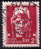 1929 Circa PERFIN C.M. Su Imperiale Lire 2 Usato - Used