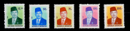 1980-Indonesia (MNH=**) Serie 5 Valori Presidente Suharto - Indonesië