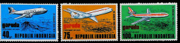 1979-Indonesia (MNH=**) Serie 3 Valori Aerei - Indonesia