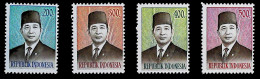 1976-Indonesia (MNH=**) Serie 4 Valori President Suharto - Indonésie