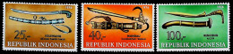 1976-Indonesia (MNH=**) Serie 3 Valori Armi Da Taglio - Indonesien