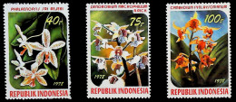 1978-Indonesia (MNH=**) Serie 3 Valori Orchidee - Indonesien