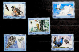 2013-Italia (MNH=**) Serie 5 Valori Uccelli - 1991-00: Ungebraucht