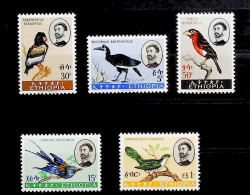 1962-Etiopia (MNH=**) Serie 5 Valori Uccelli - Ethiopië