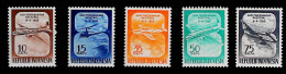 1958-Indonesia (MNH=**) Serie 5 Valori Aerei - Indonesia