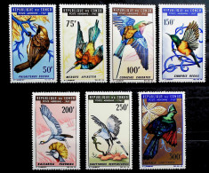 1967-Congo (MNH=**) Posta Aerea Serie 7 Valori Uccelli - Nuovi