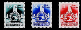 1955-Indonesia (MNH=**) Serie 3 Valori - Indonesien