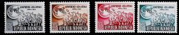 1955-Indonesia (MNH=**) Serie 4 Valori - Indonesië