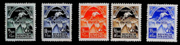 1951-Indonesia (MNH=**) Serie 5 Valori - Indonésie