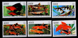 1998-Guinea (MNH=**) Serie 6 Valori Pesci - Guinea (1958-...)