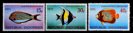 1972-Indonesia (MNH=**) Serie 3 Valori - Indonesië