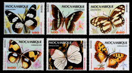 1979-Mozambico (MNH=**) Serie 6 Valori Farfalle - Mozambique