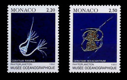 1992-Monaco (MNH=**) Serie 2 Valori Protezione Ambiente Marino Plancton - Andere & Zonder Classificatie