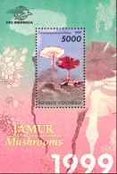 1999-Indonesia (MNH=**) Foglietto 1 Valore Funghi - Indonésie